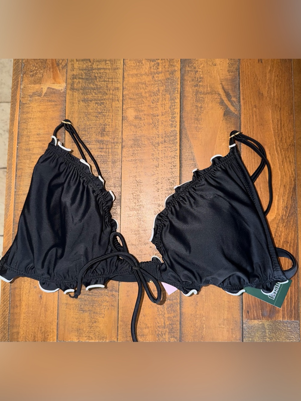 Target Women’s Black Ruffle Triangle Bikini Top
